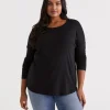 Crew Drop Shoulder Top-Sussan Sale