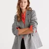 Double Breasted Herringbone Blazer-Sussan New