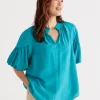 Drape Neck Top-Sussan Cheap