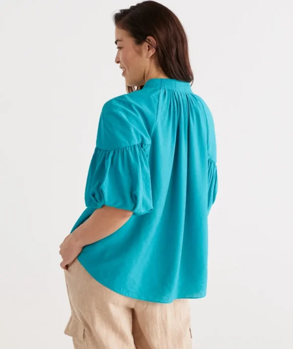 Drape Neck Top-Sussan Cheap