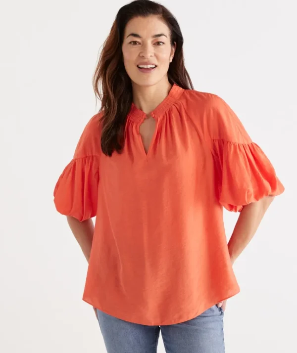 Drape Neck Top-Sussan Cheap