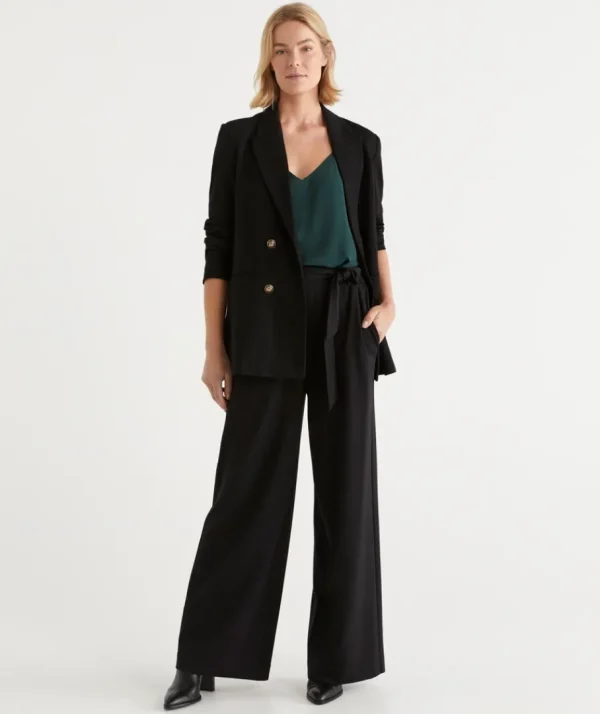 Eco Vero Belted Ponte Pant-Sussan New