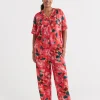 Floral Bloom Wide Leg Pyjama Set-Sussan Outlet