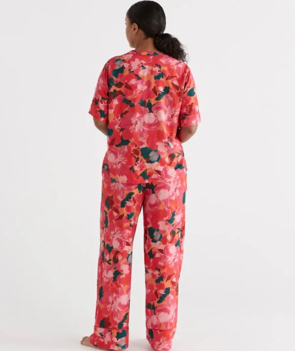 Floral Bloom Wide Leg Pyjama Set-Sussan Outlet