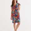 Floral Flutter Sleeve Nightie-Sussan Clearance