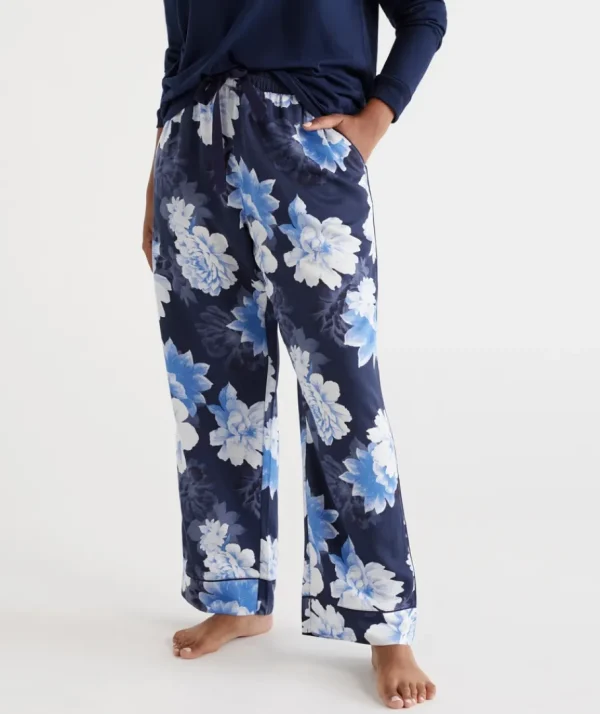 Floral Print Twill Pant-Sussan Shop