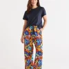 Floral Print Wide Leg Pyjama Pant-Sussan Clearance