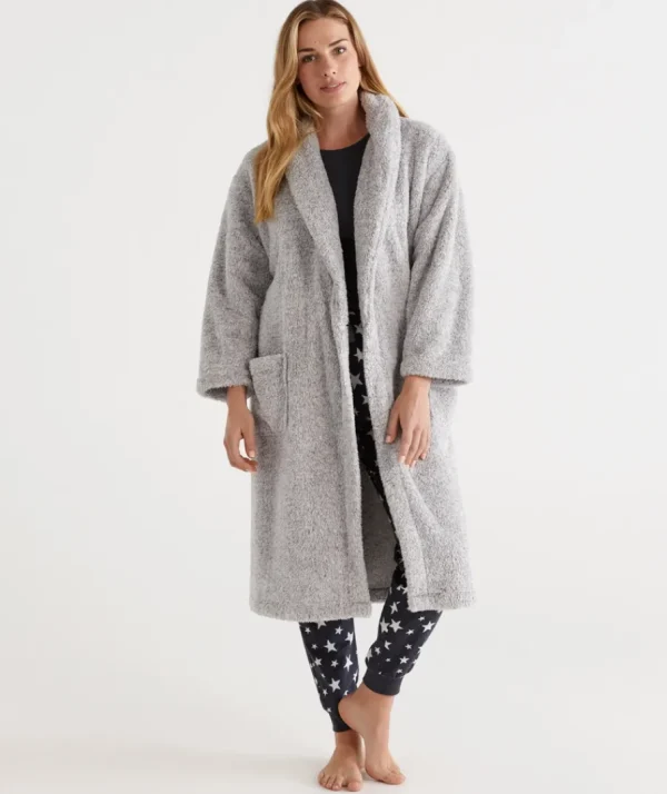 Fluffy Dressing Gown-Sussan Discount