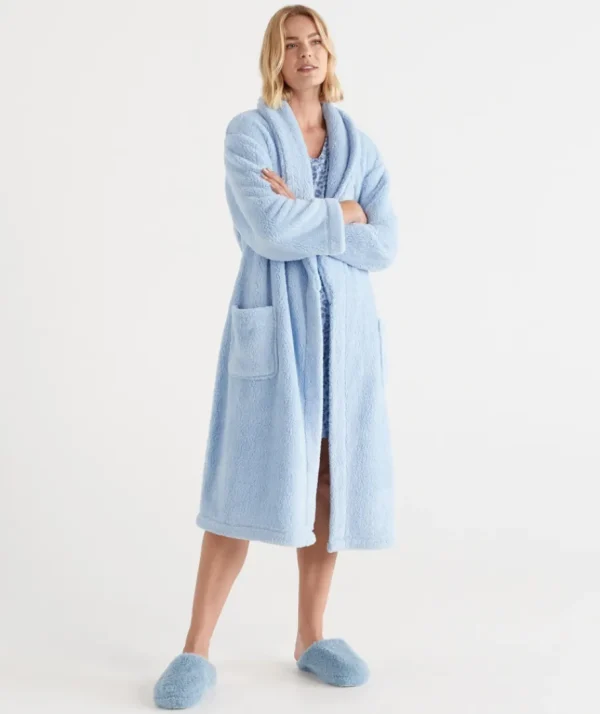 Fluffy Dressing Gown-Sussan Shop