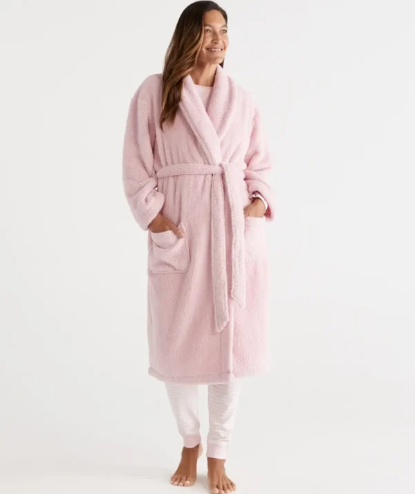 Fluffy Dressing Gown-Sussan Shop