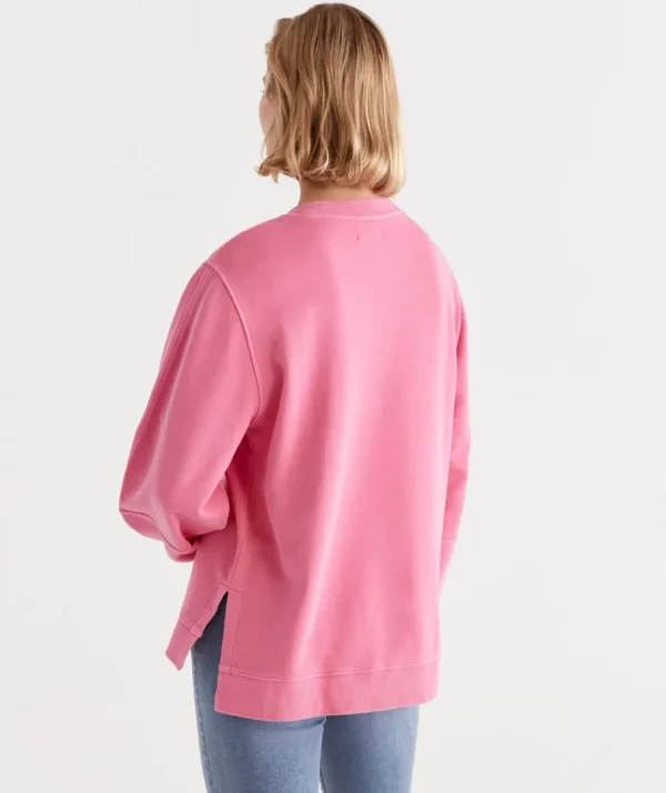 Garment Washed Blouson Sleeve Sweat-Sussan Flash Sale