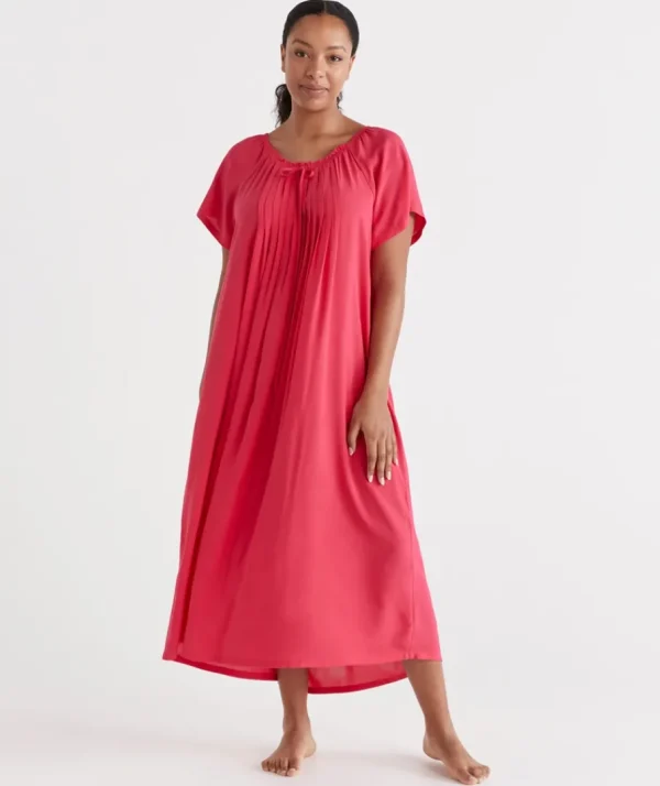 Gathered Longline Nightie-Sussan Shop