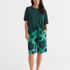 Green Floral Bermuda Shorts-Sussan Fashion