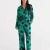 Green Floral Pyjama Set-Sussan Fashion