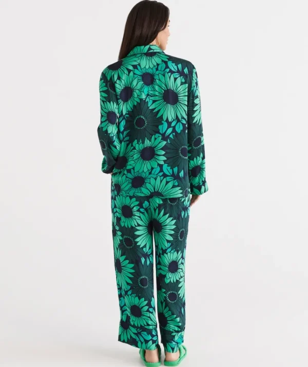 Green Floral Pyjama Set-Sussan Fashion