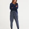 Heart Print Australian Cotton Knit Pyjama Pant-Sussan Sale