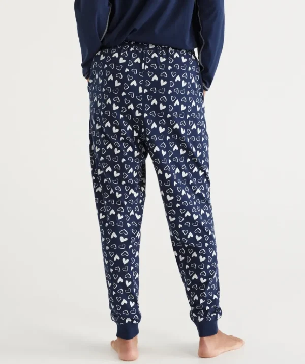 Heart Print Australian Cotton Knit Pyjama Pant-Sussan Sale