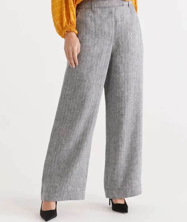 Herringbone Linen Pant-Sussan Discount