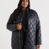 High Shine Quilted Jacket-Sussan Outlet