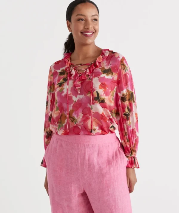 Hothouse Floral Blouse-Sussan Store