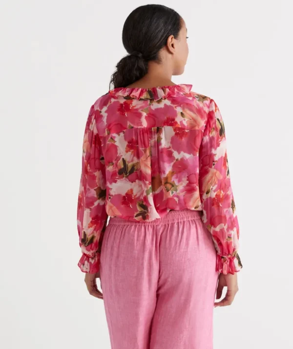 Hothouse Floral Blouse-Sussan Store