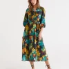 Layered Floral Dress-Sussan Best