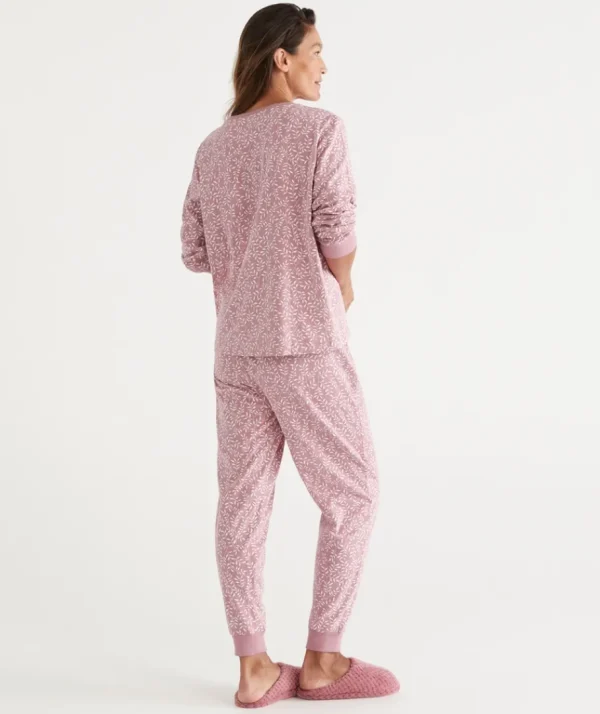 Leaf Print Australian Cotton Pyjama Set-Sussan Shop