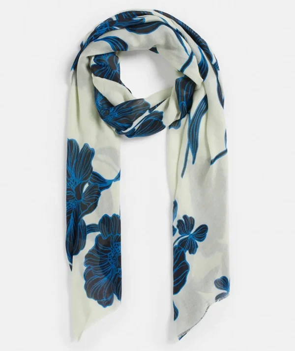 Linear Floral Scarf-Sussan Shop