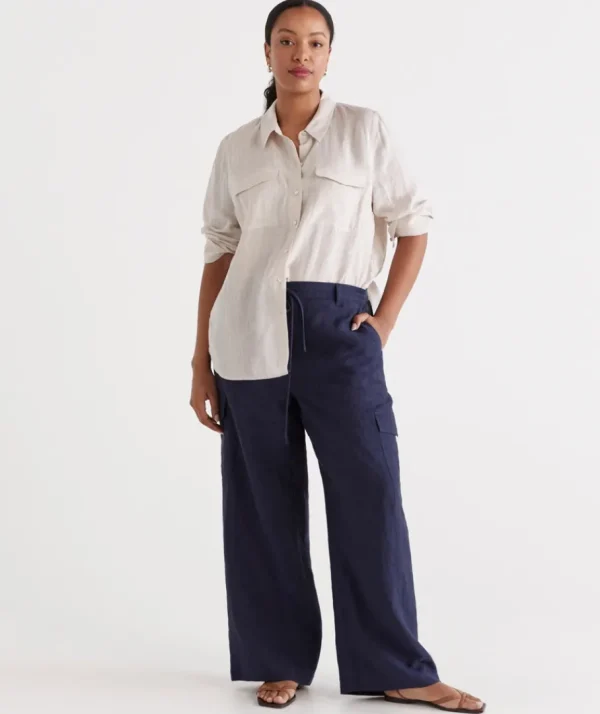 Linen Cargo Pant-Sussan Store