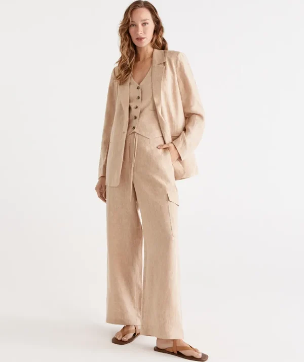 Linen Cargo Pant-Sussan Fashion