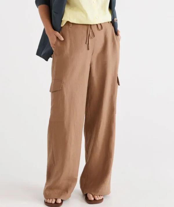 Linen Cargo Pant-Sussan Store