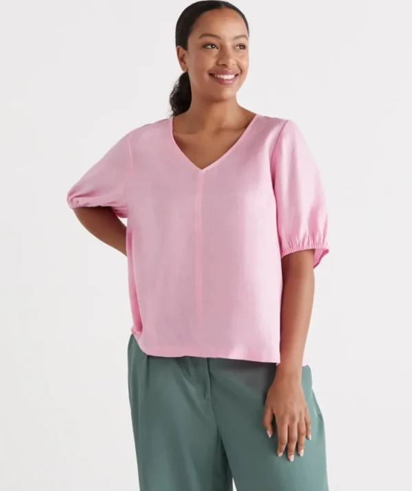 Linen Midsummer Tee-Sussan Cheap