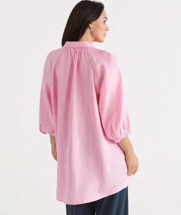 Linen Raglan Shirt-Sussan Outlet