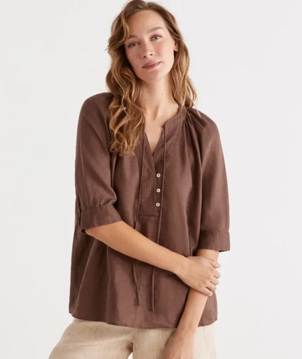 Linen Top-Sussan Discount