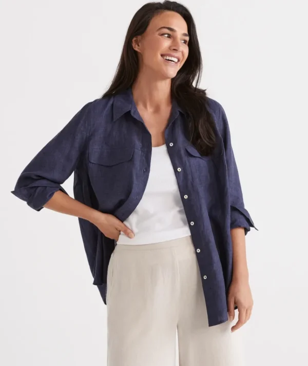 Linen Urban Shirt-Sussan Fashion