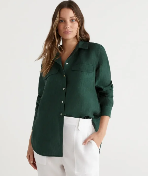 Linen Urban Shirt-Sussan Fashion