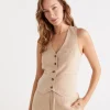 Linen Vest-Sussan Shop