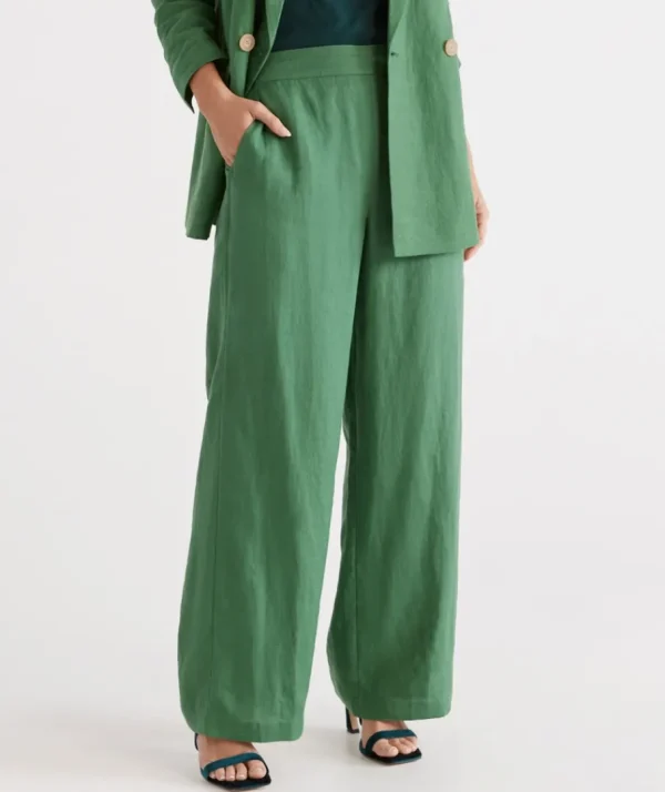 Linen Wide Leg Pant-Sussan Best Sale