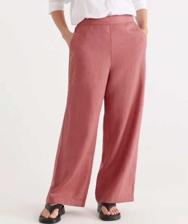 Linen Wide Leg Pant-Sussan Best Sale