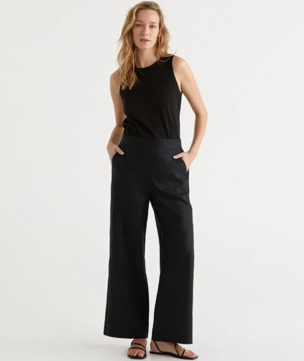 Linen Wide Leg Pant-Sussan Best Sale