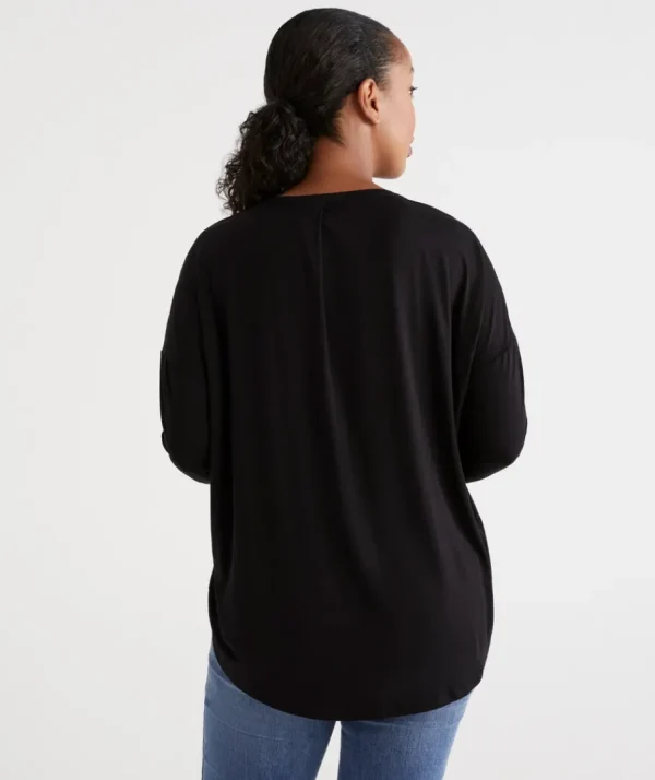 Long Sleeve Pleat Back Top-Sussan Best