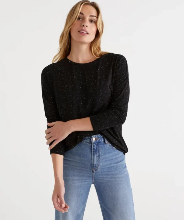 Long Sleeve Pleat Back Top-Sussan Flash Sale