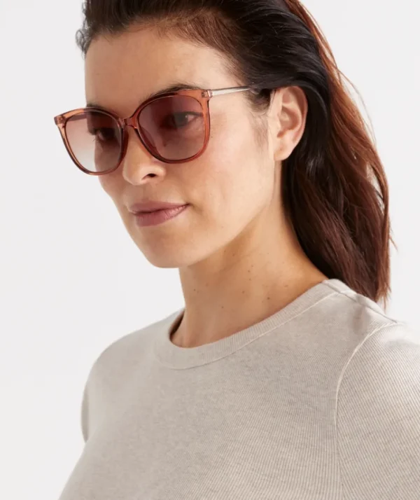 Lucena Crystal Coffee Sunglasses-Sussan Outlet