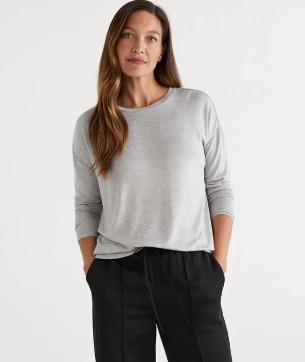 Marle Crew Neck Long Sleeve Top-Sussan New