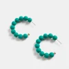 Matte Beaded Hoop Earring-Sussan Cheap