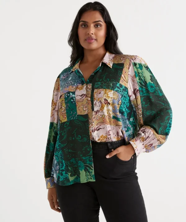 Mineral Patchwork Shirt-Sussan Flash Sale