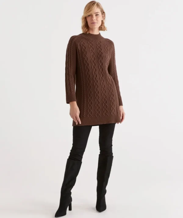 Mock Cable Tunic-Sussan Flash Sale