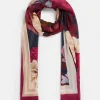 Modern Rose Border Scarf-Sussan New