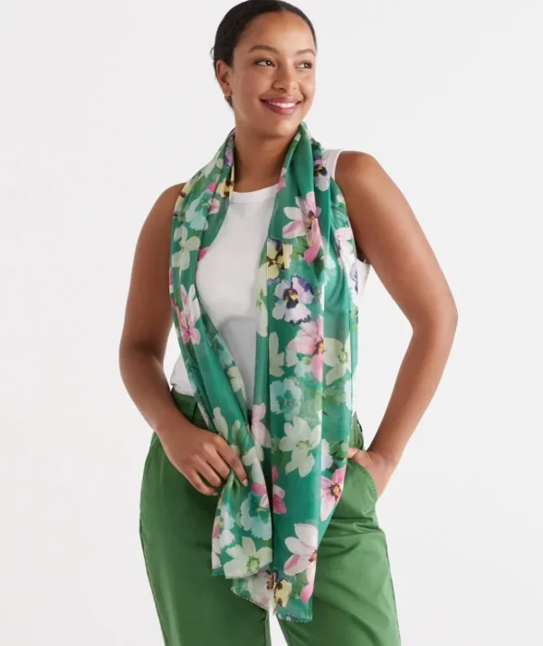 Pastel Floral Scarf-Sussan Discount