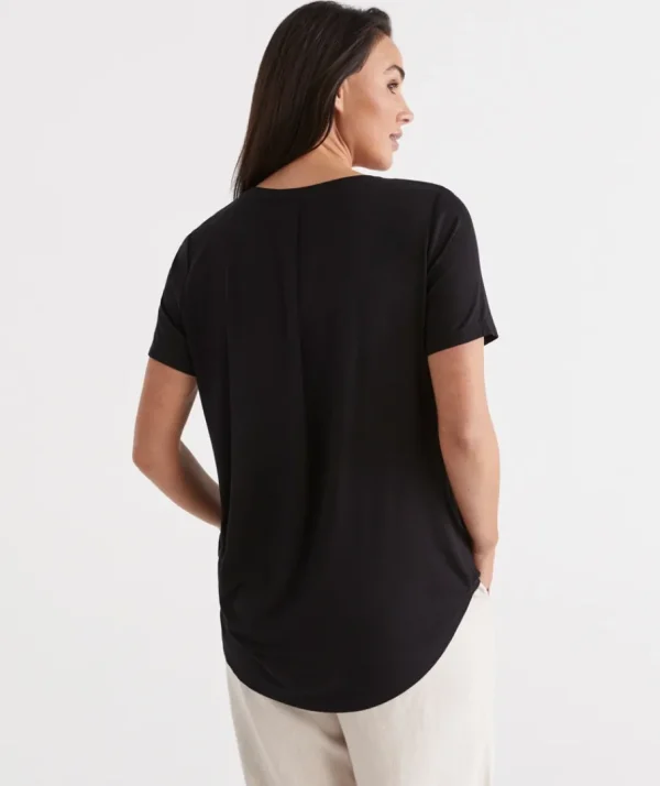 Pleat Back Tee-Sussan New